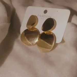 Sculptural Gold Drop Earrings