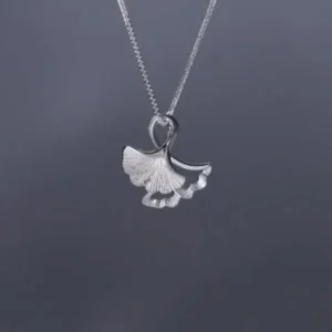 Silver Leaf Pendant Necklace